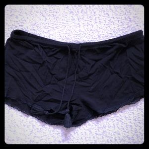 Black sleep shorts